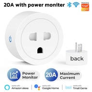 Tuya ปลั๊กไฟอัจฉริยะ Wi-Fi Smart Plug 20A 16A 10A Smartlife ปลั๊ก wifi รองรับ App Smart Life & eWeli