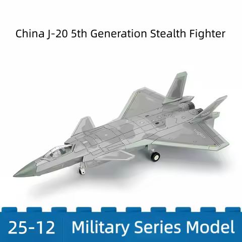 1/72 Creative Military Series Building Blocks Chengdu J-20 Heavy Stealth Fighter Fire Fang Jet Model