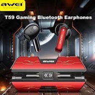 Awei T59 Game Bluetooth 5.3 Earphone Zinc alloy material Wireless Earbuds With Microphone Sport In-Ear Earbuds