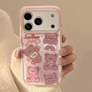 Case iphone 17 Bear Pink Case iphone 17 Case iphone 17 Pro case iphone 17 Promax Casing iphone CSK00