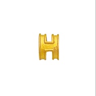LETTER H SAND GOLD CHARMS FOR PANDORA BRACELET PENDANT H ALPHABET