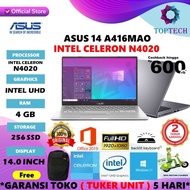 sale Asus A416MAO HD421 HD422 - DUALCORE N4020 4GB 256ssd W10+OHS