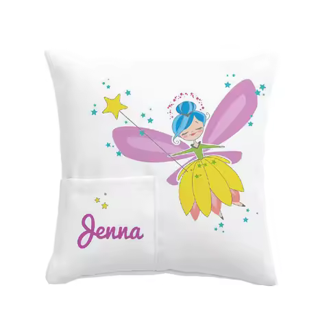 10Pcs/Pack 20 X 20cm Sublimation Linen Tooth Fairy Pillowcase with Pockets 7.87'X7.87' DIY Printing 