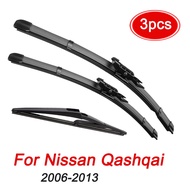 New arrivalWiper Front &amp; Rear Wiper Blades Set For Nissan Qashqai J10 2006 2007 2008 2009 2010 2011 2012 2013 Windshield Wiper 24"+15"12"
