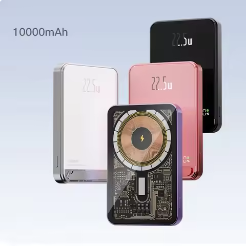 2024 New High quality aluminum alloy Power Banks Backup Battery Macsafe Powerbank Magnetic Wireless 