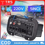 5 Inch 12V 24V 220V Amplifier Ampli Mini Board Audio Bluetooth USB FM Radio TF Player Subwoofer Mobi