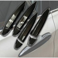 Glossy Carbon Fiber Pattern Door Handle Decorative Cover ABS Coverage Adhesive Suitable For 16-20 F4
