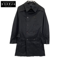 Dior Chris Van Hach 8H3131420829 黑色雙排扣繫帶風衣，尺寸 44