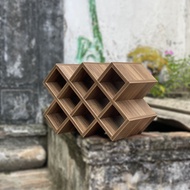 Kệ rươu treo tường trang trí phòng khách phòng ăn gỗ MDF nhập khẩu cao cấp dễ dàng lắp ghép NSD Funi