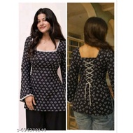 Modern Corset Back Short Kurti for Dailywear (XS-XL)