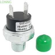 LONNGZHUAN Air Compressor, Silver 1/4" NPT Male Thread Air Pressure Switch, 100000 recyclable times 24V 12V Pressure 70-100 PSI Pressure Switch Air box