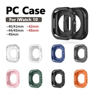 Carbon Fiber Case for Apple Watch Series 10 42mm 46mm Bump Edge Protective Shell Cover for iWatch10 