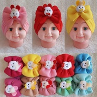 GASYIL Baby Turban with Doll Ribbon Newborn Baby Ciput/ Baby Girl Turban/ Baby Turban/ Children's Ci