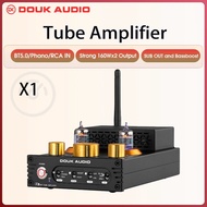 Douk Audio X1 HiFi JAN5725 Vacuum Tube Amplifier Bluetooth5.0 Receiver MM Phono Amp for Home Turntab