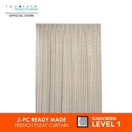 Favorita Palazzoni Casa French Pleat Sliding Door Curtain (2pcs) | UV Protection | Jacquard | Langsir Pintu