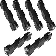 LUORNG 6PCS 4xAA 6V Back to Back Double Bar Battery Holder 4.21x1.02x0.67in with Parallel 9V Male an