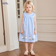 Little maven Girls Vest Dress Children Sleeveless Dress Cute Girls Dress/7.7