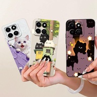 For Honor 200 Smart Case ALT-NX1 Cute Cat New Cartoon Painted Cover Soft Silicone Case For Honor X7c