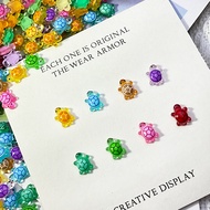 50pcs Nail Mini Turtle Noctilucent Colorful Cute Cartoon Resin Nails Art DIY Charms Decorations