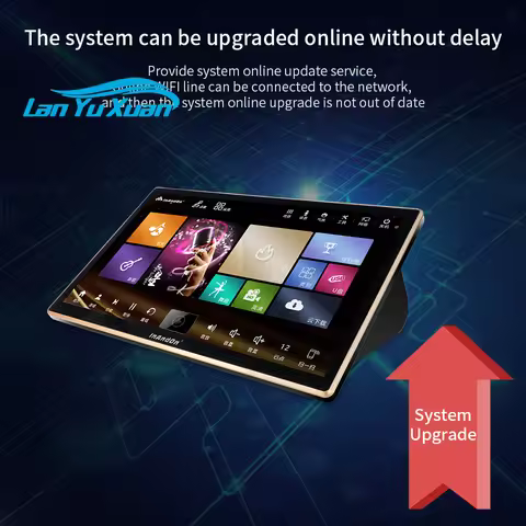 18.5'' InAndOn Chinese Karaoke Machine Touch Screen 2TB Black Gold Juke Box Karaoke Player WiFi KTV 