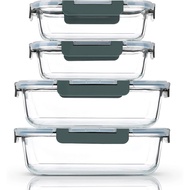 MCIRCO [80oz and 36oz, Super Large Glass Food Storage/Baking Container Set, with Lid, 2 Sets 80oz (1