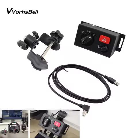 USB Headlight Switch Hub Button Box For ATS ETS2 Euro Truck Simulator 2 For Logitech Thrustmaster PX