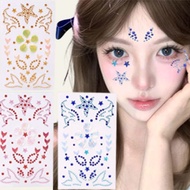 1/2/3Pcs Charming Mermaid Face Sticker - DIY Self Adhesive Girl Kids Party Face Sticker - Cosplay 3D