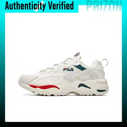 FILA Tracer Fabric Breathable Height Increasing Low top Chunky Sneakers Women's Micro White F12W0211