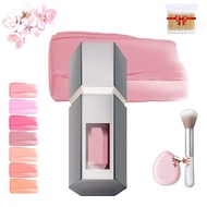 Aztk Liquid Blush, Aztk Jelly Color Liquid Blush, Matte Makeup Blusher Cream with Sponge Head, AztkB