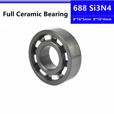 4pcs Si3N4 ceramic bearing 688 8*16*5 8*16*4 mm full Ceramic deep groove ball bearing 8x16x5 8x16x4 