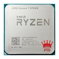 AMD Ryzen 7 2700X R7 2700X 3.7 GHz Eight-Core Sixteen-Thread 16M 105W CPU Processor YD270XBGM88AF So