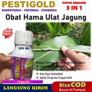 Obat Pembasmi Hama Ulat Jagung Ampuh PESTIGOLD 250ML Pestisida Organik Nabati Obat Pembasmi Ulat Pad