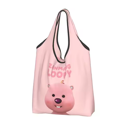 Custom Fashion Zanmang Loopy Manga Shopping Tote Bag Portable Grocery Shoulder Shopper Bag