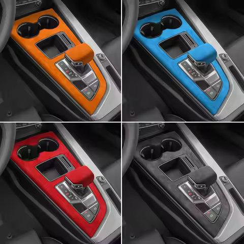 Made of Alcantara For Audi A4L A4 S4 A5 Q5L SQ5 Car Center Console Panel and Gear Shift Cover Premiu