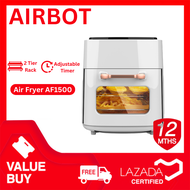 Airbot Air Fryer AF1500 15L 12 Months Air Fryer Oil Free Single Pod Non-Stick 30 Mins Timer Roast Grill Bake Air Frier