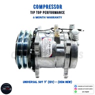 ✅6 Month Warranty✅Universal 507 ‘F’ (12V) Car Aircond Compressor (Oem New)