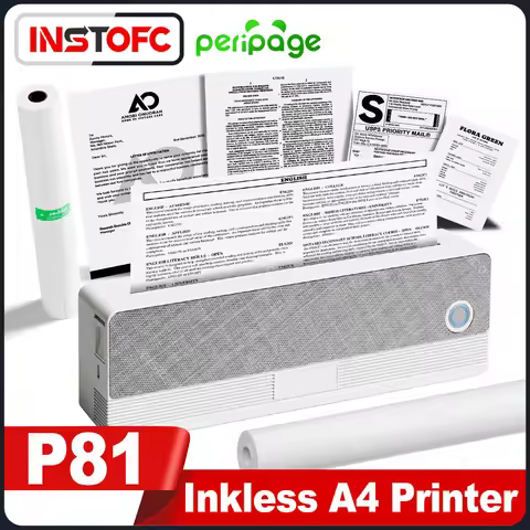 Peripage A40 Mini Portable Thermal Printer A4 Bluetooth Wireless Mobile Tattoo Document PDF Photo Of