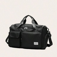 Women's Solid Color Fabric Label Casual Travel Bag Beach Bag For Summer Travel Essentials For Holida