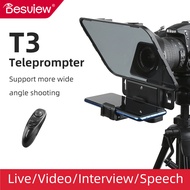 Bestview T3หน้าจอขนาดใหญ่ Prompter Professional Interview Teleprompter Anchorman โฮสต์สำหรับ DSLR สำ