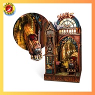 FUNPOLA Wooden Puzzle 3D Puzzle Magic Train Book Nook Kit Booknook Wooden Puzzle DIY Miniature Dollh