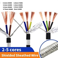 1/2Meter RVVP Shielded Cable 2/3/4/5/6/7/8Core Shielded Wire Sq 0.3 0.5 0.75 1 1.5mm² Pure Copper Co