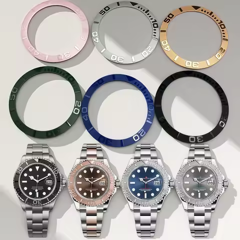 Nh35 Nh36/38 Submariner Daytona Case For Rolex Black Yacht-master 38mm 40mm Ceramic Bezel Insert Men