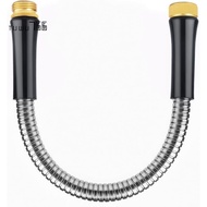 1FT X5/8" Short Garden Hose with Male to Female Connector Water Hose Metal Washing Machine Hose for 