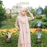 Cardigan 2in1 Jubah set with tudung Sulam Lace Jubah Abaya Plain Muslimah Dress Nursing Friendly PLU