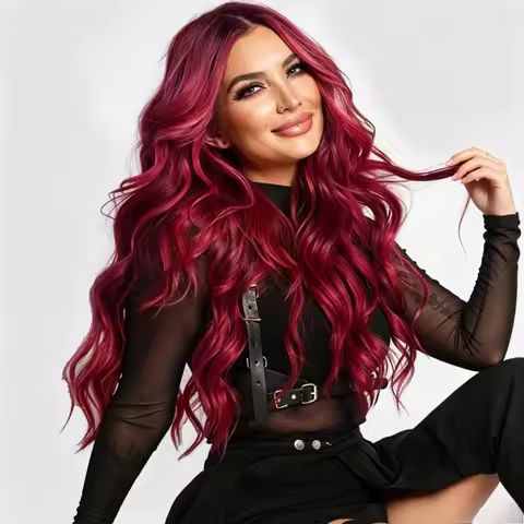 46 Inch 99J Burgundy Body Wave Brazilian Remy Human Hair Wig 13x4 13x6 HD Transparent Lace Frontal 2