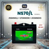 OSIMA NS70 NS70L NS70R 75D26L 75D26R Car Battery | Dry Cell Bateri Kereta | Proton Waja Wira Iswara 