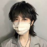 rambut palsu lelaki Gaya umum lelaki dan wanita gaya Cina setiap hari serigala ekor mullet kepala si