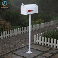 [Dovewill] Large Capacity Outdoor Mail Box Lockable Parcel Letterbox Rustic Stand Post for House or 