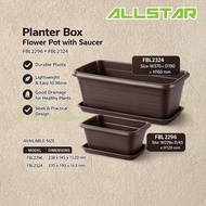 FELTON Planter Box Flower Pot with Saucer