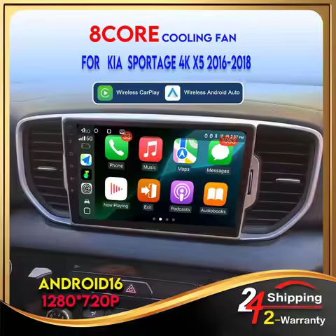 For Kia Sportage 4K X5 2016-2019 Car Radio Multimedia Player Carplay Android Auto Wireless 8Core Wif